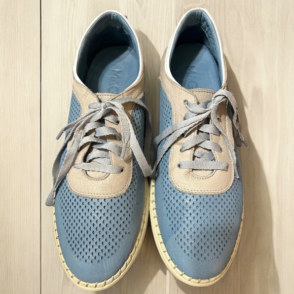 Mago Shoes - Women's Mago Kelsey Oxford - Size 41 (9.5 US) - Denim Silver Grey - Leather